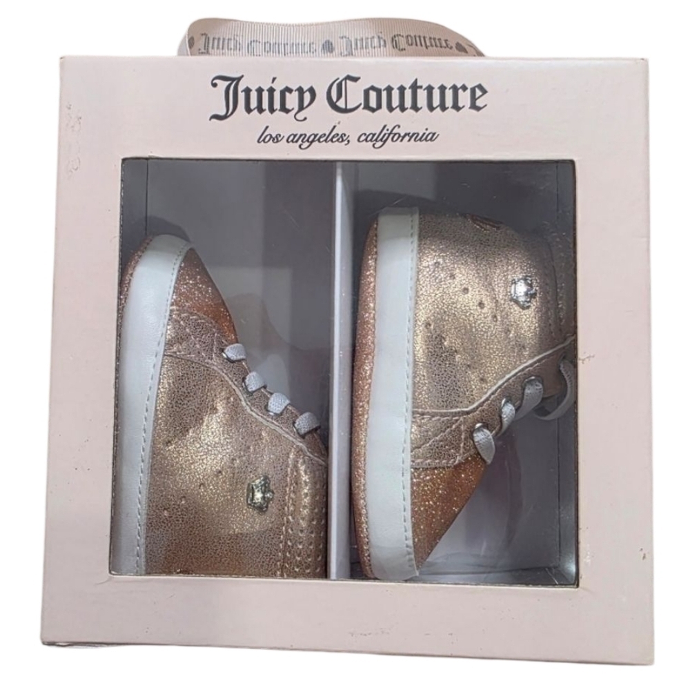Juicy Couture Kids Shimmering Gold Sneakers